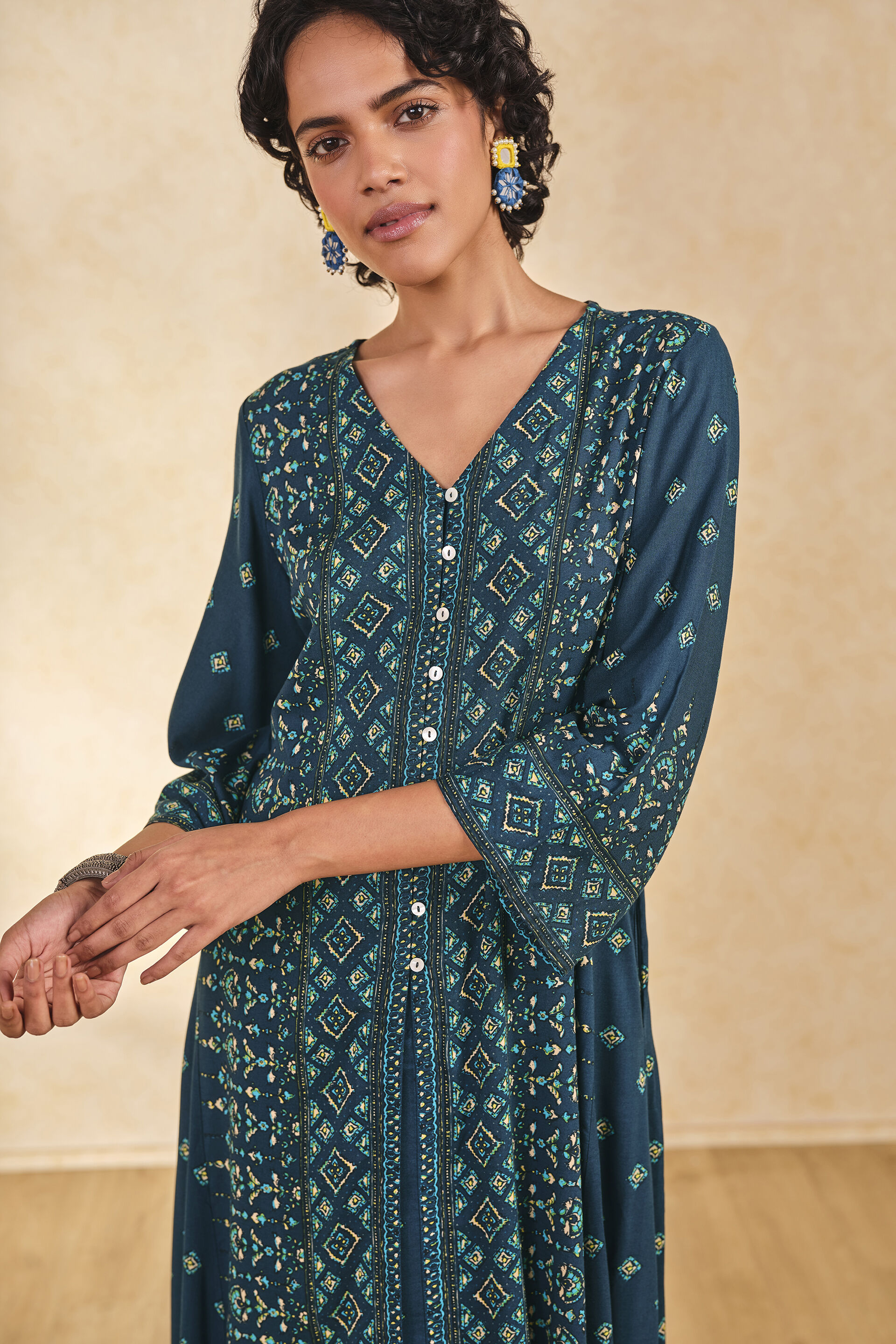 Dilrooba Neela Kurta, Blue, image 6